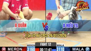 Trận 12 CPC2 26/07/2026 – Anh Quân May Mắn Cầm Hoà Trước Anh Hiếu