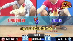 Trận 3 CPC2 27/09/2026 – Gà Anh Khàn Gồng Gánh Thắng Ngược